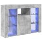 Preview: Eck-LED-TV-Schrank 100x40x68cm Beton Grau Holzwerkstoff
