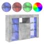 Preview: Eck-LED-TV-Schrank 100x40x68cm Beton Grau Holzwerkstoff