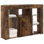 Preview: Eck-LED-TV-Schrank 100x40x68cm Geräucherte Eiche Holzwerkstoff