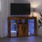 Preview: Eck-LED-TV-Schrank 100x40x68cm Geräucherte Eiche Holzwerkstoff