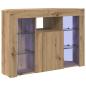 Preview: Eck-LED-TV-Schrank 100x40x68cm Artisan-Eiche Holzwerkstoff