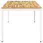 Preview: Gartentisch Weiß 196 x 100,5 x 75 cm Massivholz Akazie