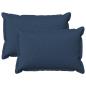 Preview: ARDEBO.de - Kissen 2 stk. HOUTEN Blau 50 x 75 cm Kunstleinen