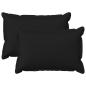 Preview: Kissen 2 stk. HOUTEN Schwarz 50 x 75 cm Kunstleinen