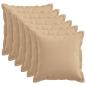 Preview: Kissen 6 stk. HOUTEN Creme 45 x 45 cm Kunstleinen