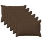 Preview: ARDEBO.de - Kissen 6 stk. HOUTEN Braun 30 x 50 cm Kunstleinen
