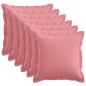 Preview: ARDEBO.de - Kissen 6 stk. HOUTEN Rosa 50 x 50 cm Kunstleinen