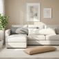 Preview: ARDEBO.de - Wurfkissen 2 stk. HOUTEN Creme 40 x 145 cm Kunstleinen