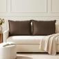 Preview: ARDEBO.de - Kissen 2 stk. HOUTEN Taupe 50 x 75 cm Kunstleinen