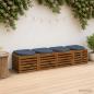 Preview: ARDEBO.de - 4-teilige Sitzkissen 4 stk. 100 % Polyester Blau 40 x 40 x 5 cm