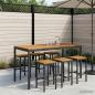 Preview: ARDEBO.de - Gartenbar-Tisch NAARDEN Natürlich und Schwarz