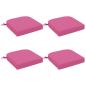 Preview: 4-teilige Sitzkissen SOEST 4 stk. 100 % Polyester Rosa