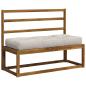 Preview: Pallet Sitzkissen VIANEN 100 % Polyester Weiß 120 x 40 x 12 cm