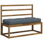 Preview: Pallet Sitzkissen VIANEN 100 % Polyester Blau 120 x 50 x 12 cm