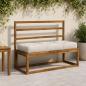 Preview: ARDEBO.de - Pallet Sitzkissen VIANEN 100 % Polyester Weiß 120 x 50 x 12 cm