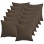 Preview: ARDEBO.de - Wurfkissen 12 stk. HEERLEN Taupe 45 x 45 cm Stoff