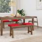 Preview: Bankkissen 4 stk. Kunstleder Rot Tiefe 35 cm