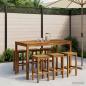 Preview: ARDEBO.de - Gartenbar-Tisch Natur 141 x 80,5 x 105 cm Massivholz Akazie