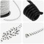Preview: Bungee-Schnüre mit Haken 60 mm Schwarz und Weiß PP und Gummi