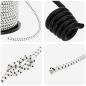 Preview: Bungee-Schnüre mit Haken 40 mm Schwarz und Weiß PP und Gummi