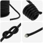 Preview: Bungee-Schnüre mit Haken 60 mm Schwarz PP und Gummi