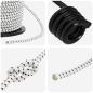 Preview: Bungee-Schnüre mit Haken 80 mm Schwarz und Weiß PP und Gummi