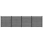 Preview: zaunset 699 x 186 cm WPC und Aluminium Grau