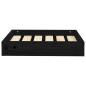 Preview: Hundebett Schwarz 51,5x44x9 cm Massivholz Kiefer