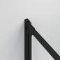 Preview: Duschwand Schwarz 168 x 140 cm Aluminium