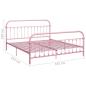 Preview: Bettgestell Rosa Metall 180x200 cm