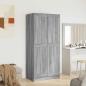 Preview: Kleiderschrank Grau Sonoma 82,5x51,5x180 cm Holzwerkstoff