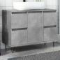 Preview: ARDEBO.de - Badschrank Betongrau 80x33x60 cm Holzwerkstoff