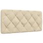 Preview: Bett mit Matratze Creme 100x200 cm Stoff