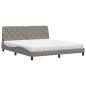 Preview: Bett mit Matratze Taupe 180x200 cm Stoff