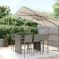 Preview: ARDEBO.de - 7-tlg. Gartenbar-Set Grau Poly Rattan