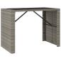 Preview: 7-tlg. Gartenbar-Set Grau Poly Rattan