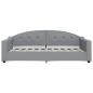 Preview: Tagesbett Ausziehbar Hellgrau 100x190 cm Stoff