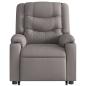 Preview: Elektrischer Massagesessel mit Aufstehhilfe Taupe Stoff