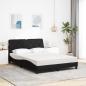 Preview: Bett mit Matratze Schwarz 140x200 cm Stoff