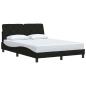 Preview: Bettgestell ohne Matratze Schwarz 140x190 cm Stoff