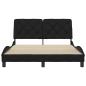 Preview: Bettgestell ohne Matratze Schwarz 140x190 cm Stoff
