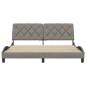 Preview: Bettgestell ohne Matratze Taupe 180x200 cm Stoff