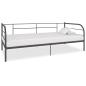 Preview: ARDEBO.de - Tagesbett-Rahmen Grau Metall 90×200 cm