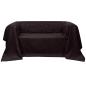 Preview: ARDEBO.de - Micro-Suede Sofaüberwurf Tagesdecke Braun 270 x 350 cm