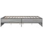 Preview: Bettgestell Grau Sonoma 120x200 cm Holzwerkstoff und Metall