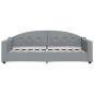 Preview: Tagesbett Ausziehbar mit Schubladen Hellgrau 100x190 cm Stoff