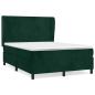 Preview: Boxspringbett mit Matratze Dunkelgrün 140x190 cm Samt