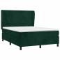 Preview: Boxspringbett mit Matratze Dunkelgrün 140x190 cm Samt