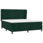 Preview: Boxspringbett mit Matratze Dunkelgrün 160x200 cm Samt