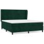 Preview: Boxspringbett mit Matratze Dunkelgrün 160x200 cm Samt